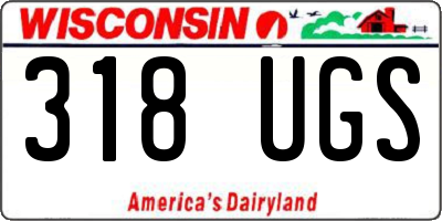 WI license plate 318UGS