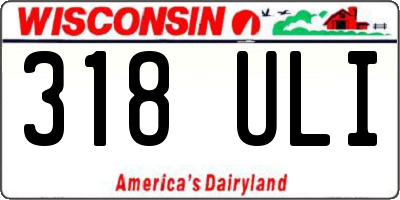 WI license plate 318ULI