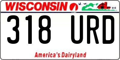 WI license plate 318URD