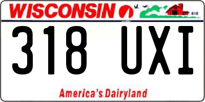 WI license plate 318UXI
