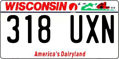 WI license plate 318UXN
