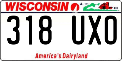 WI license plate 318UXO
