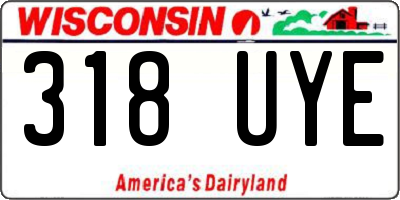 WI license plate 318UYE