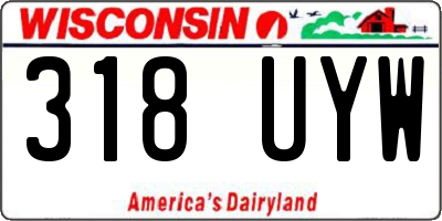 WI license plate 318UYW