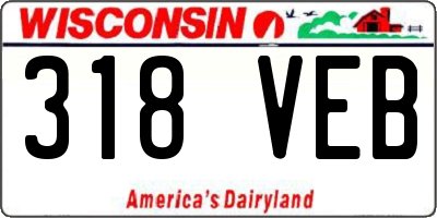 WI license plate 318VEB