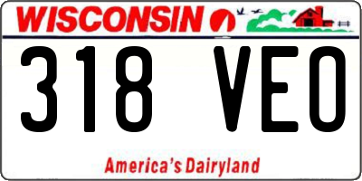 WI license plate 318VEO