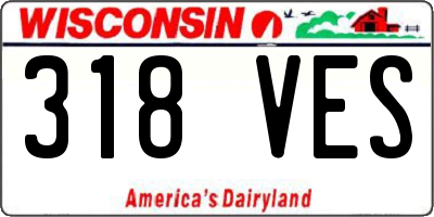 WI license plate 318VES