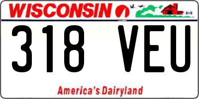 WI license plate 318VEU