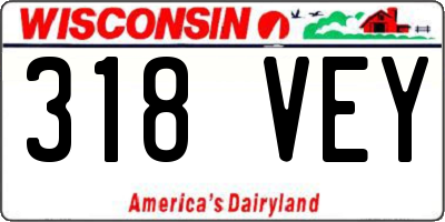 WI license plate 318VEY