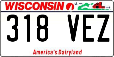 WI license plate 318VEZ