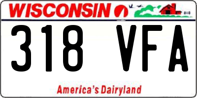 WI license plate 318VFA