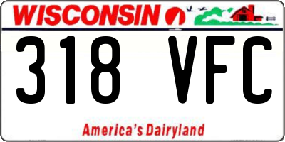 WI license plate 318VFC
