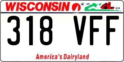 WI license plate 318VFF