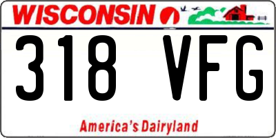 WI license plate 318VFG