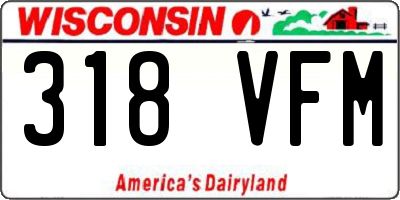 WI license plate 318VFM