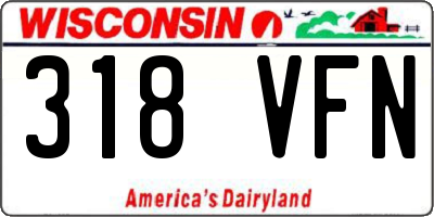 WI license plate 318VFN