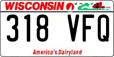 WI license plate 318VFQ