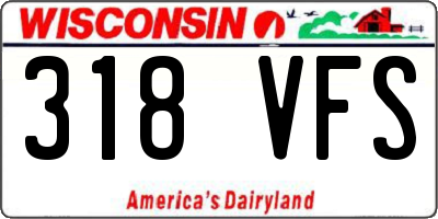 WI license plate 318VFS