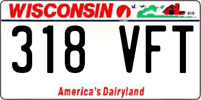WI license plate 318VFT