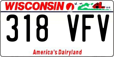 WI license plate 318VFV