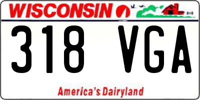 WI license plate 318VGA