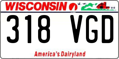 WI license plate 318VGD