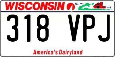 WI license plate 318VPJ