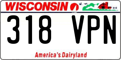 WI license plate 318VPN