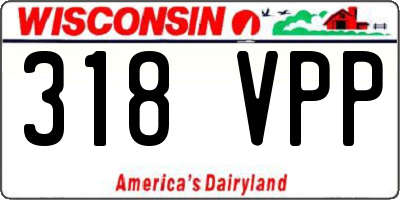 WI license plate 318VPP