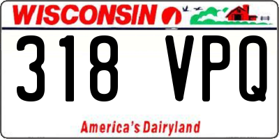 WI license plate 318VPQ
