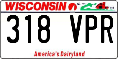 WI license plate 318VPR