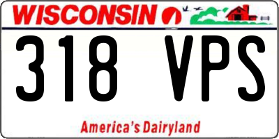 WI license plate 318VPS