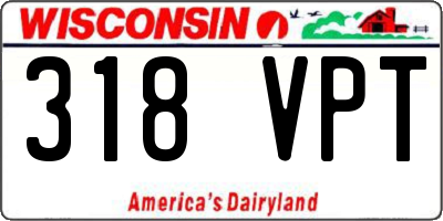 WI license plate 318VPT