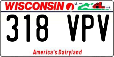 WI license plate 318VPV