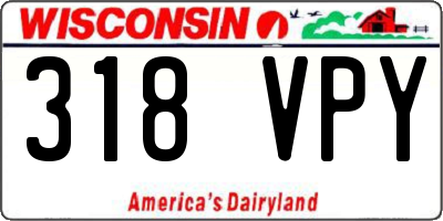 WI license plate 318VPY