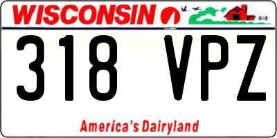 WI license plate 318VPZ