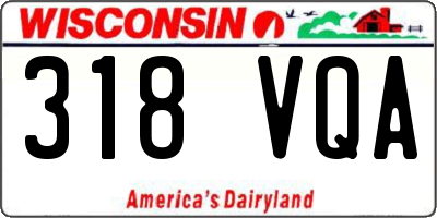 WI license plate 318VQA