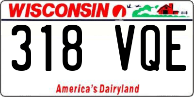WI license plate 318VQE