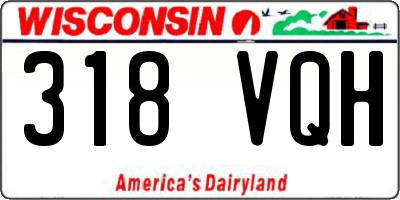 WI license plate 318VQH