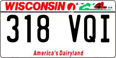 WI license plate 318VQI