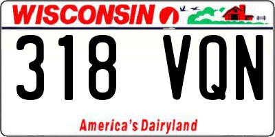 WI license plate 318VQN