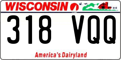 WI license plate 318VQQ
