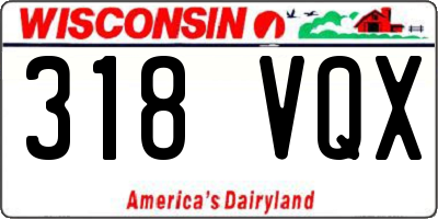 WI license plate 318VQX