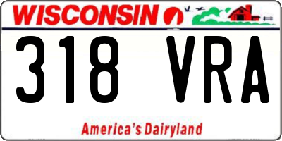 WI license plate 318VRA