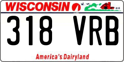WI license plate 318VRB