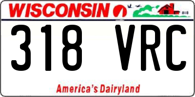 WI license plate 318VRC