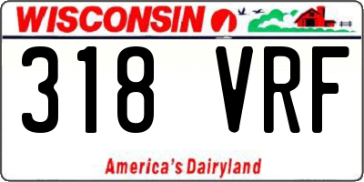 WI license plate 318VRF