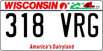 WI license plate 318VRG
