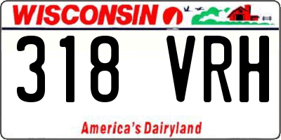 WI license plate 318VRH