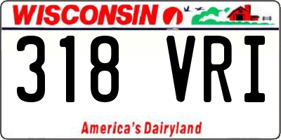 WI license plate 318VRI